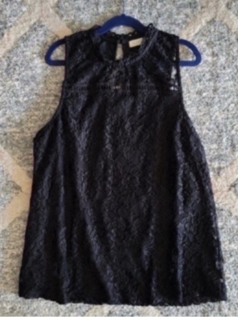 NWOT Lived To Be Spoiled Black Lace Tank with Slip, Sz Medium